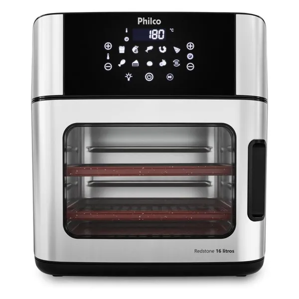 Air Fryer 4 em 1 16L Philco PAF16A 220V Painel Digital Forno Elétrico Sem Óleo Assa Grelha Desidrata