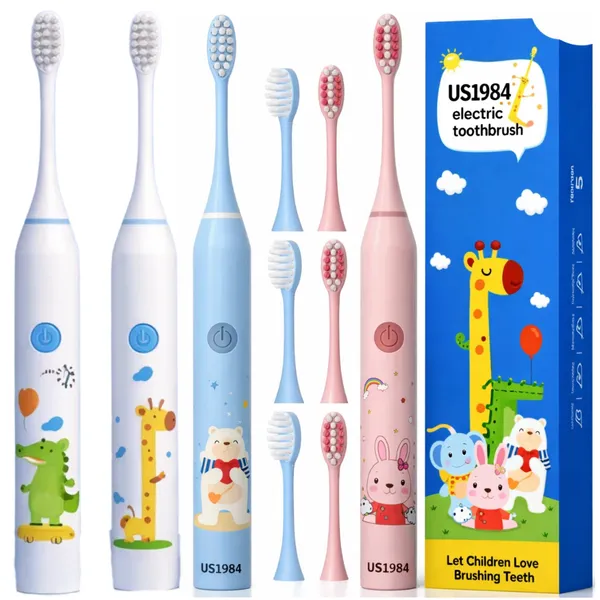 Escova De Dente Elétrica Infantil Ultra-Sônica P/ Crianças