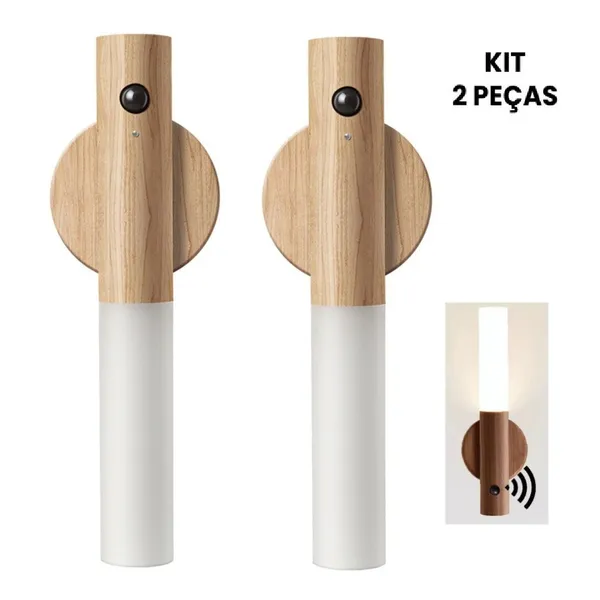 Luminária luz Led recarregável sensor de movimento