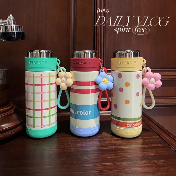 Garrafa Térmica Inox 500ml com Alça – Moderna e Prática（4145）