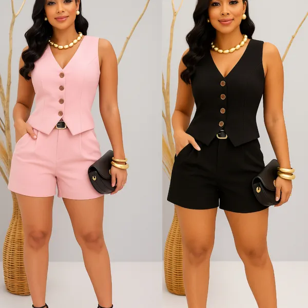 #SUPER PROMOÇÃO DE NOSSO CONJUNTO FEMININO EM ALFAITARIA EM SHORT E COLETE  TENDENCIA 2026😎💕