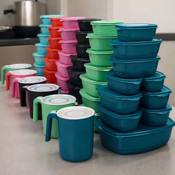 kit jogo de 11 peças + 1 Jarra com Tampa coisa de cozinha Potes Plásticos Vedação Alimentos