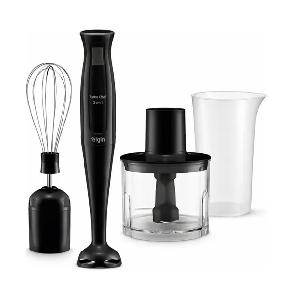 Mixer Turbo Chef Original Elgin 3 Em 1 200w Triturador E Fuet 127v ou 220v Elgin