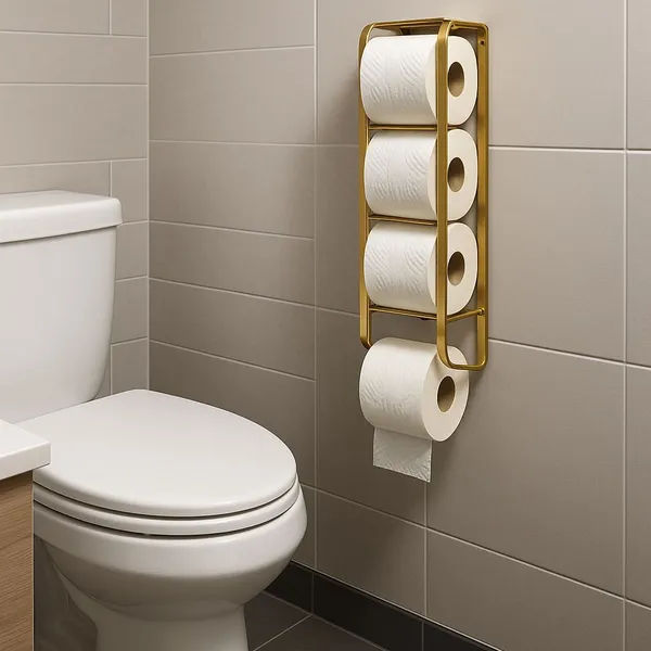 Suporte de Parede para Papel Higiênico - Design Moderno e Prático