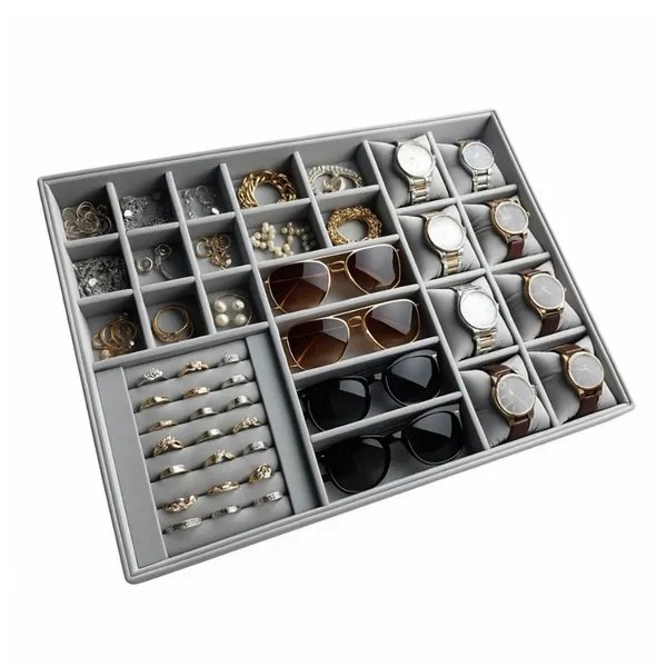Organizador Caixa Porta Joias E Acessóros Para Gavetas Armário Guarda Roupa
