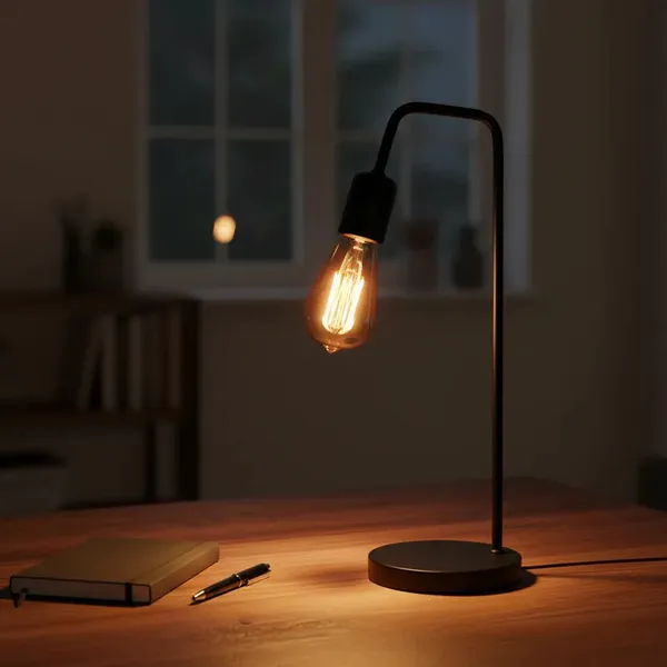 Abajur Luminária De Mesa L 127V/220V Redondo Sala Quarto Escritorio Retro Hotel Industrial Moderno