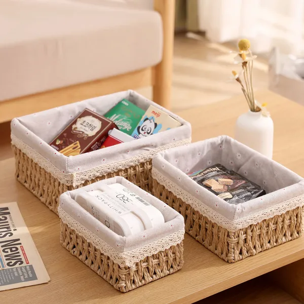 Conjunto 3 Cestos Organizadores Bambu