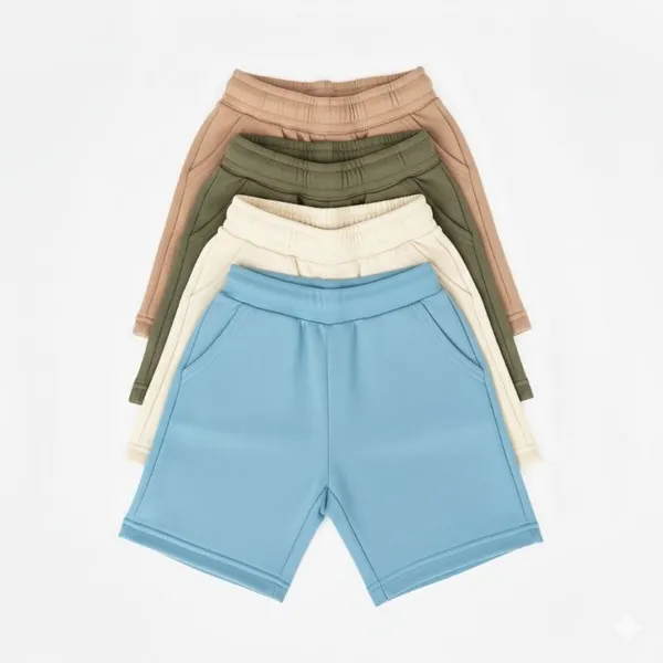 Kit 4 shorts bermuda moletom infantil menino masculino