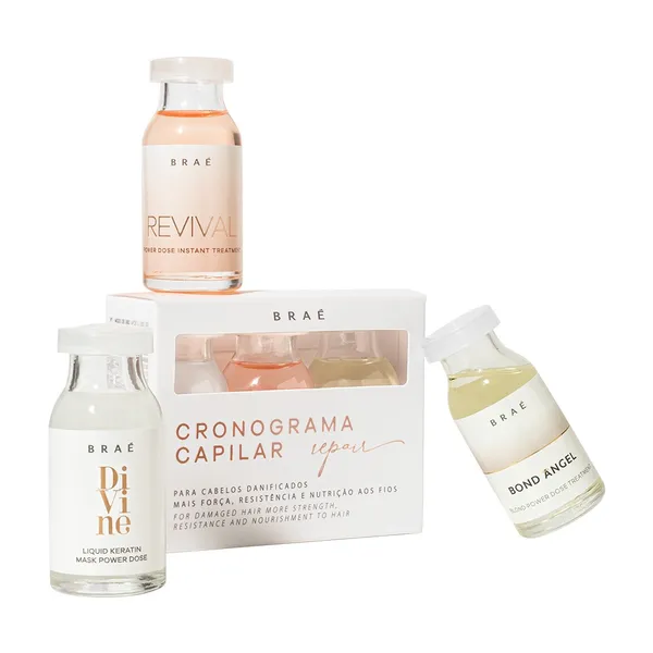 Kit Cronograma Capilar Repair Braé Reparação 3x13ml