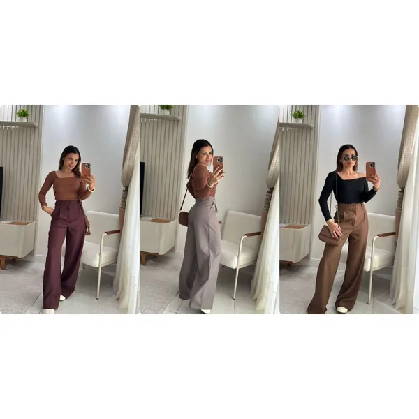 Calça Feminina Alfaiataria Casual 3276