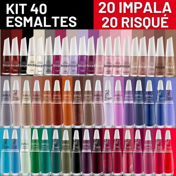 Esmaltes Impala e Risque Esmalte Atacado Sortido Promoção
