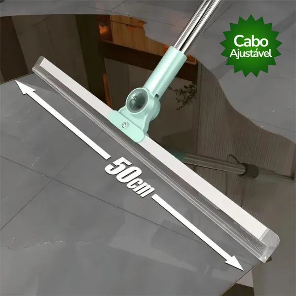 Rodo de Silicone Para Limpeza de Piso Vidros Com Gancho Secos e Molhados Uso Duplo Vassoura Mágica