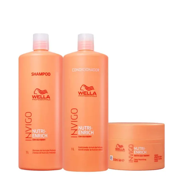 Kit Wella Professionals Invigo Nutri-Enrich Salon Máscara (3 produtos)