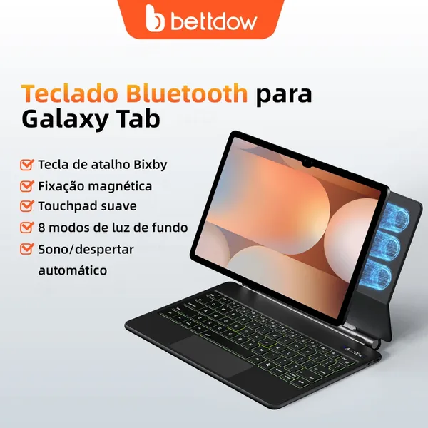 Teclado BETTDOW para Samsung Tab S6 S7-S9FE 11 polegadas