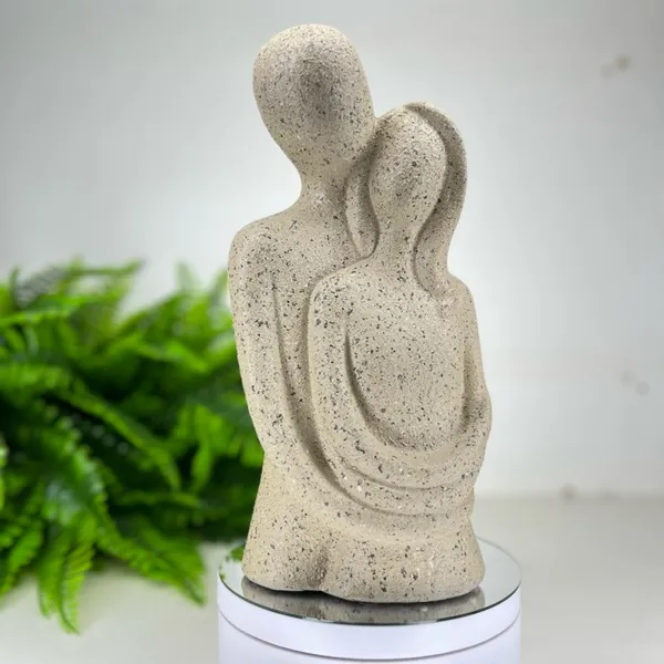 Estátua Escultura Casal Minimalista – Peça Decorativa Elegante Sofisticada. CB