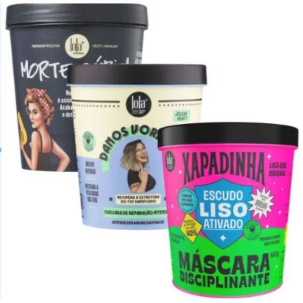Cronograma Lola Cosmetics - Morte Súbita 450g + Danos Vorazes 450g + Xapadinha 450g