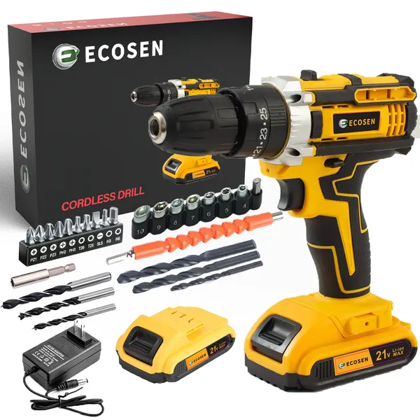 Kit Parafusadeira Furadeira Sem Fio Impacto Com 2 Baterias 21v /12v Profissional