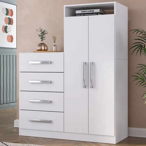 Cômoda Paris 2 Portas 4 Gavetas