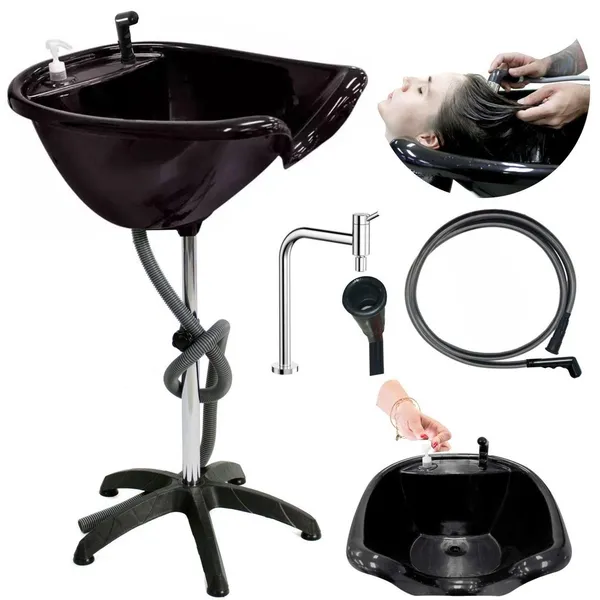 Lavatório De Cabelo Portátil Cuba Móvel Salão Beleza + Ducha