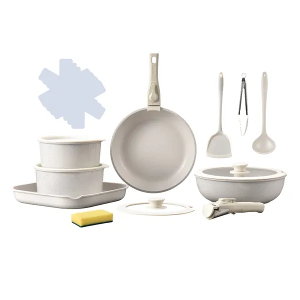 Jogo De Panelas Indução 12 Peças Luwave Cabo Removível