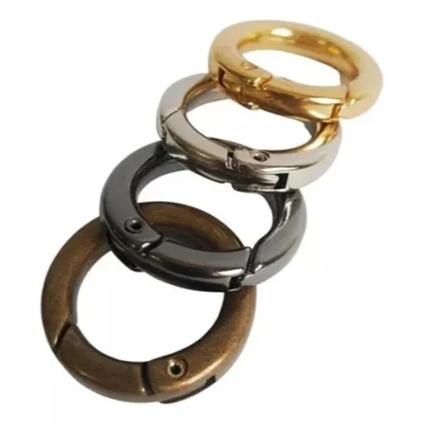 20 Peças 18mm/25mm/30mm/35mm Mosquetão Argolas Articuladas para Bolsas de Crochê e Artesanato em Geral