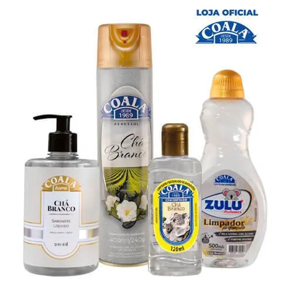 Kit Casa Limpa Coala/Zulu Perfumes - Chá Branco