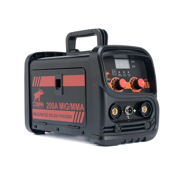 Máquina De Solda Mig 200a Bivolt Mma Eletrodo Tig Lift Smart Vermelho