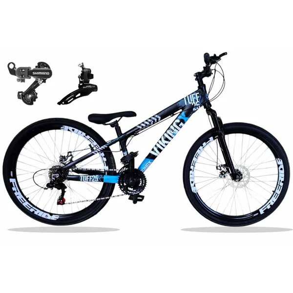 Bicicleta VikingX Tuff 25 Câmbios Shimano  Aro 26 com Freios a Disco 21v