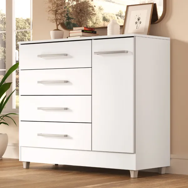 Comoda Laura 4 Gavetas 1 Porta