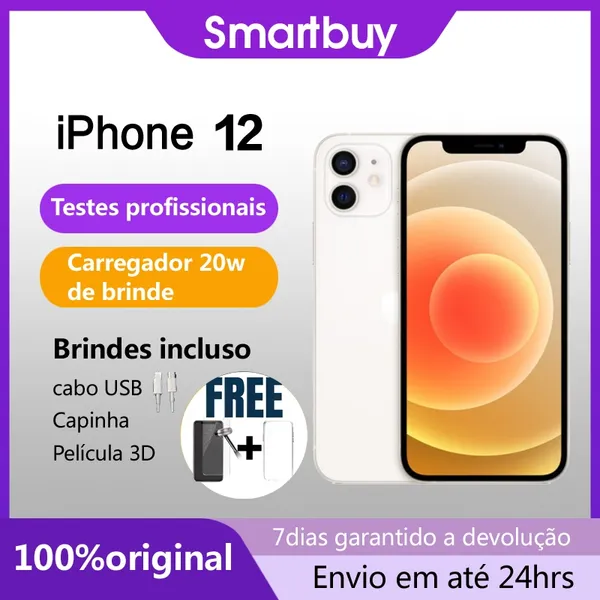 iPhone 12 64GB ou 128GB Vitrine Carregador Garantia e Nota Fiscal
