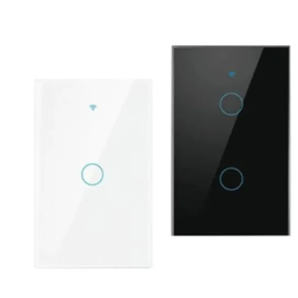 Interruptor Inteligente Wi-fi Nova tuya Touch Switch 1/2/3/4 Botões branco/preto