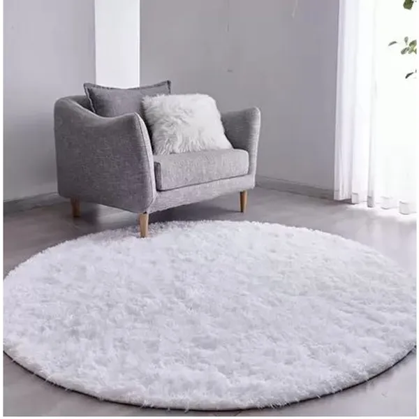 Tapete Redondo Felpudo​ Peludo Grande Escolha o Tamanho 2m ou  1,3m - Várias Cores!
