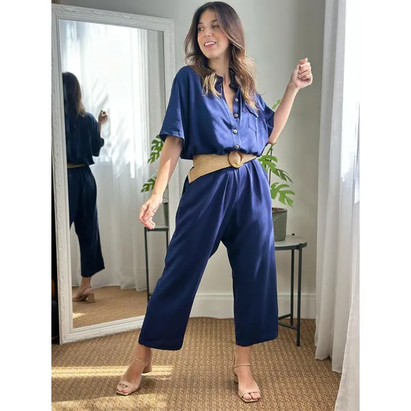 Macacão Pantacourt Feminino Ciça - Elegante, Confortável e Fashion para Toda Ocasião no Dia a Dia