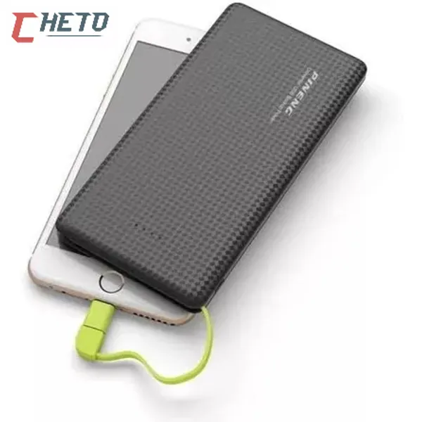 Carregador Portátil Pineng Power Bank 10.000mah,5000mah com adaptador iPhone,V8
