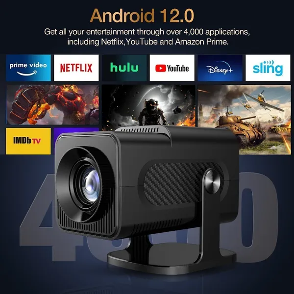 Atualizado Projetor Smart HY320 Android Full HD 1920x1080 Bluetooth Wi-fi