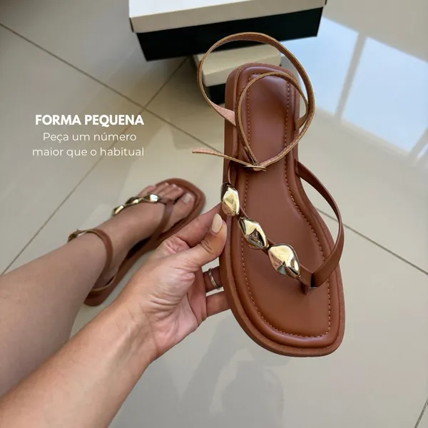 Sandália Feminina Rivello Rasteira Flatform com Pedrarias Verão Confortável Moderna Casual