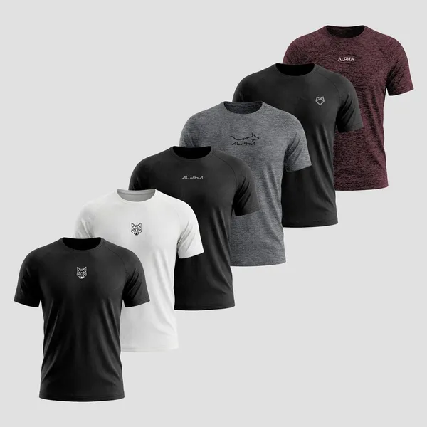 Kit 6 Camisetas Mais Procuradas Alpha Co