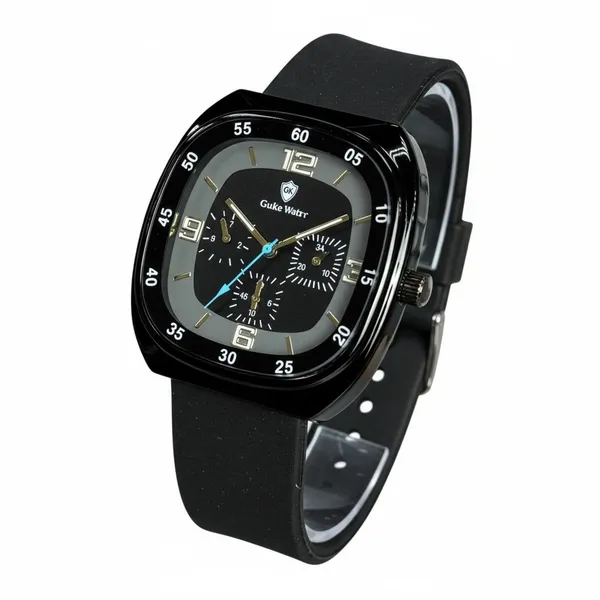 [BT01]Relógio Masculino Guke Wattr Chrono Square Sport | Design Quadrado | Pulseira de Silicone