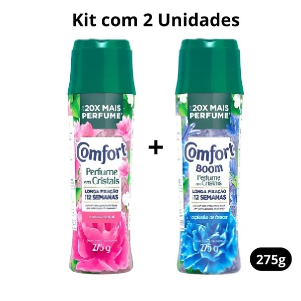 kit 1 Comfort Boom Perfume em Cristais Euforia Floral 275 G + Um Comfort Boom Explosão de Frescor 275g