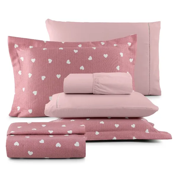 Kit Cobre-Leito Queen 6 Peças – Colcha Piquet Luxo 100% Algodão Estampada