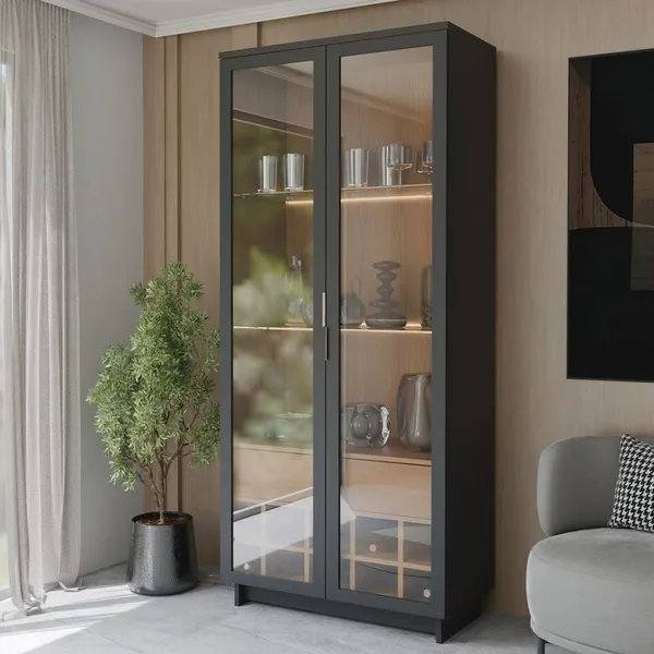 Cristaleira Guanabara 2 Portas 1 Gaveta - Colibri