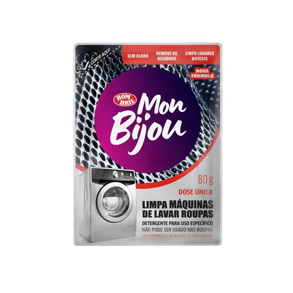 Limpa Máquina de Lavar Roupas em Pó 80g Mon Bijou