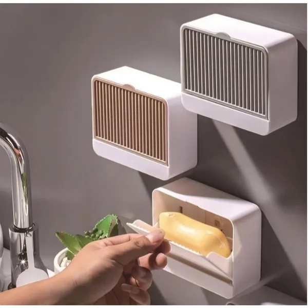 Kit Saboneteira Suporte Parede Porta Sabonete Fixação com Adesivo