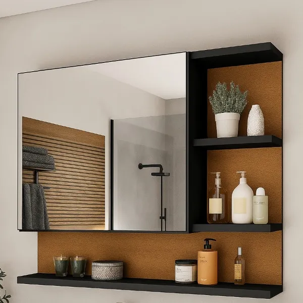 Armário Espelheira com Porta Clepatra - VÁRIAS CORES