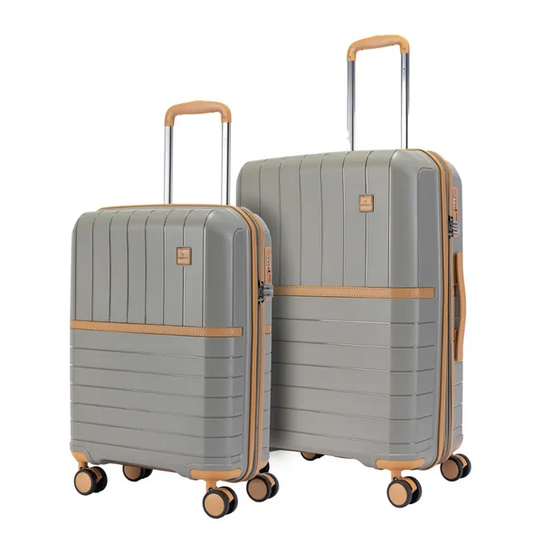 Kit 2 Malas de Viagem Primicia Bagagem e Bordo Premium Rodinhas 360° Padrão Anac Cadeado Tsa Senha