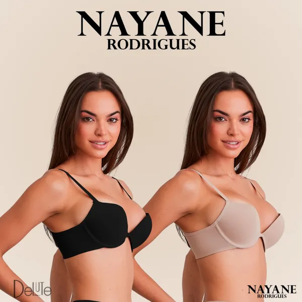 Sutia Sutien Push Up Com Efeito Magico Aumenta Modela e Junta os Seios Com Bojo Bolha 3D
