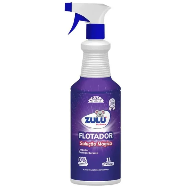 Zulu Flotador Desengordurante Solução Mágica Lavanda 1L Limpeza Pesada Multiuso