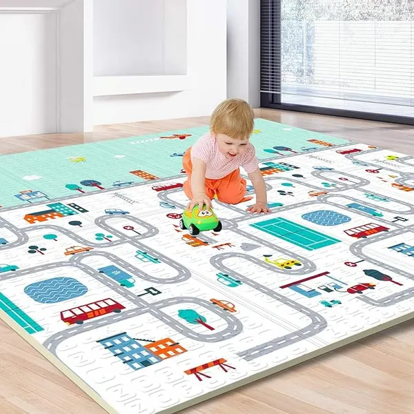 Tapete Tatame Infantil 200cm x 180cm x6mm Bebê Dupla Face Emborrachado