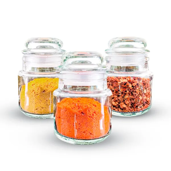 Kit até 12 Vidro Organizador de Temperos e Condimentos Com Tampa de Vidro hermética