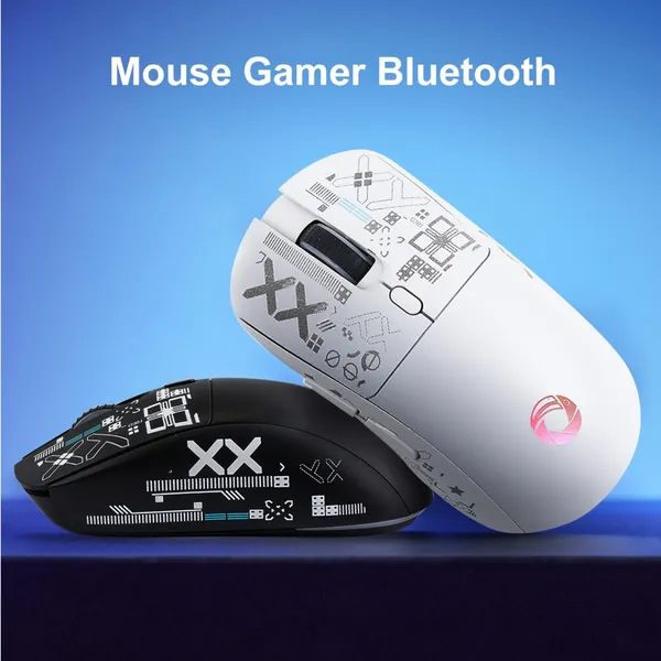 Uniwity Mouse Sem Fio Recarregável com Bluetooth, RGB e Design Ergonômico
